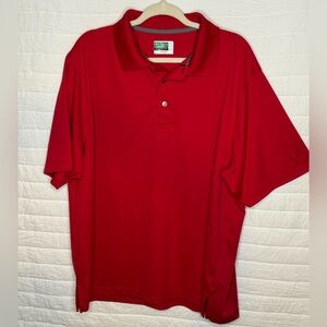 Ben Hogan Mens Performance Golf Short Sleeve Collared Golf Shirt Red Size 2XL